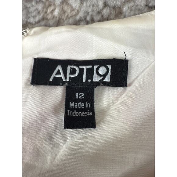 Apt 9 Size 12 Floral Print Pleated Mini Fit Flared Dress Cap Sleeve Zip Pink - Picture 7 of 11